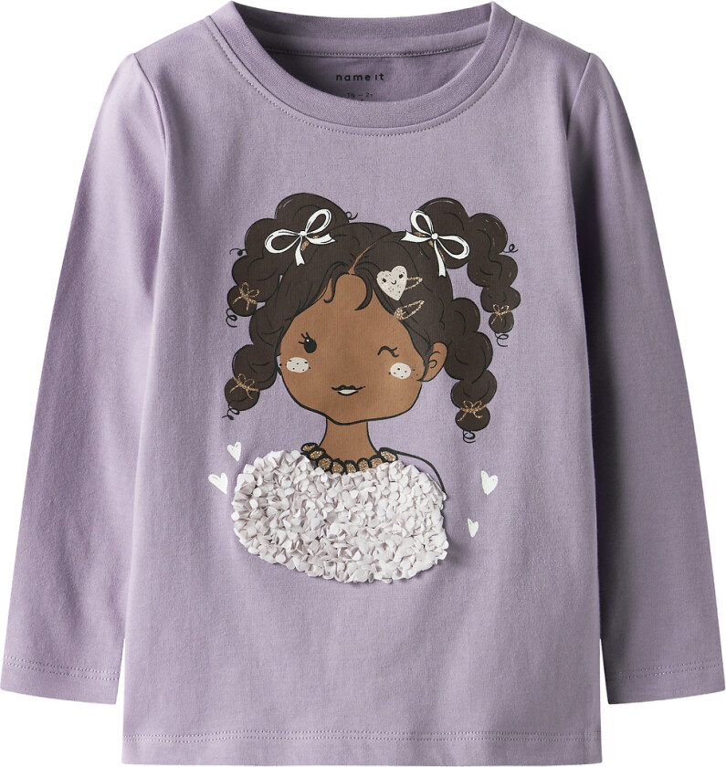 Genser - NmfTelia - Lavender Grå - - 5 år (110) - Genser