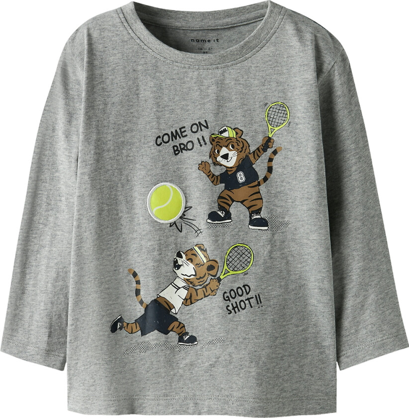 Genser - NmmTamir - Grey Melange - - 3 år (98) - Genser