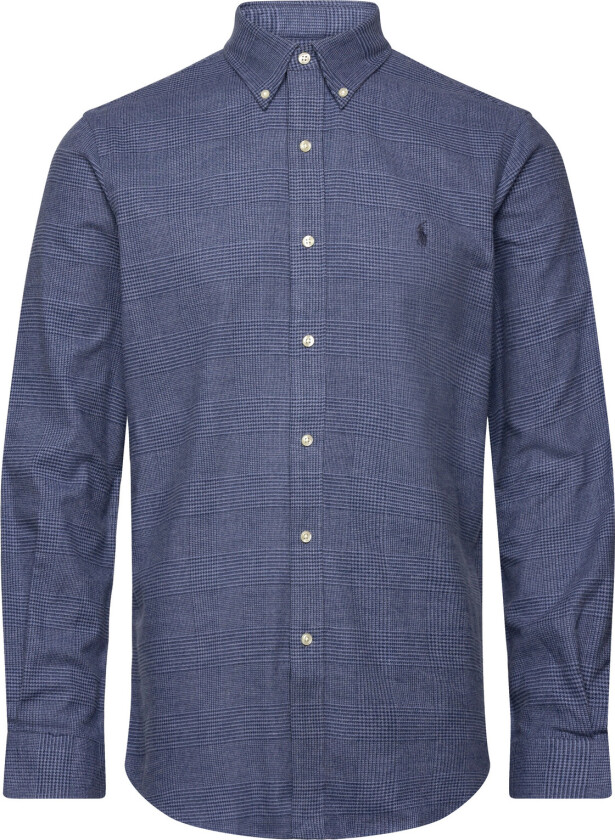 Custom Fit Plaid Performance Twill Shirt - Blue - M