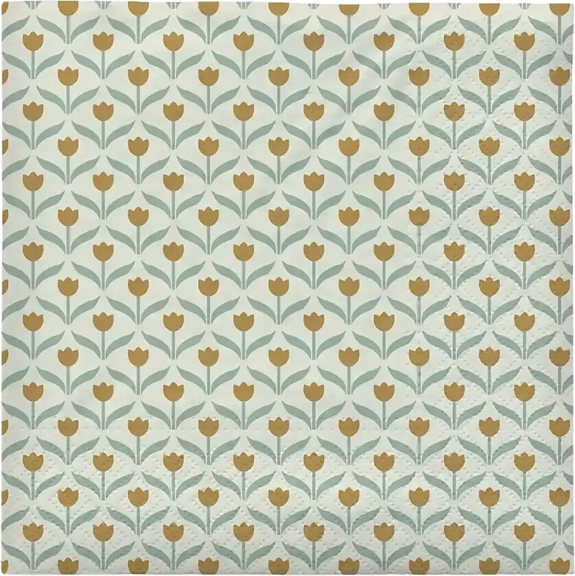 Tulip Paper Napkin - Green - L 33CM