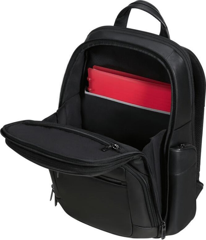 Pro-Dlx 6 Pc-Ryggsekk i skinn 15,6" Svart