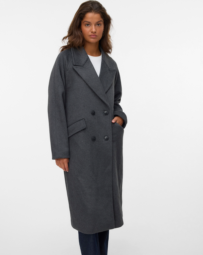 Harper Long Wool Coat - Grå - Dame - Jakker - Høstjakker
