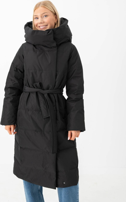 Leonie Long Down Coat - Sort - Dame - Jakker - Fritidsjakker