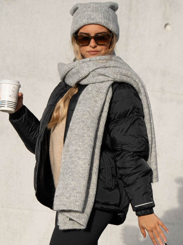 Maline Knit Scarf - Grå - Dame - Ullklær - Ulltilbehør