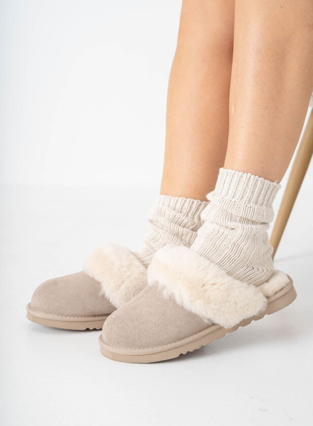 Sheepskin Slipper - Grå - Dame - Sko - Tøfler
