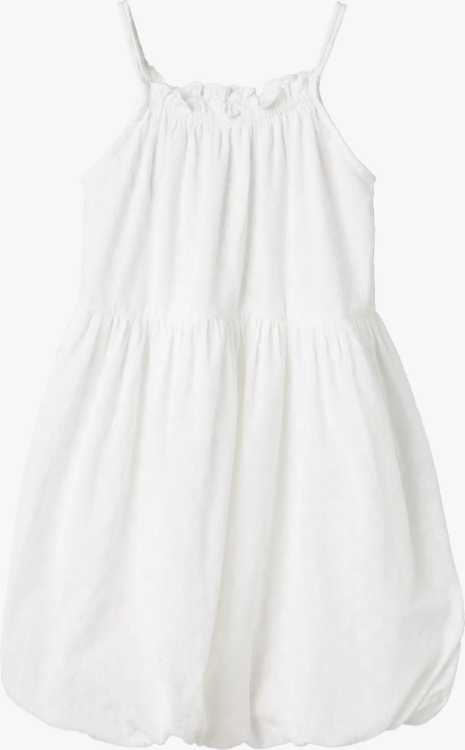 Jinku Baloon Strap Dress - Hvit - Barn - Kjoler - Sommerkjoler