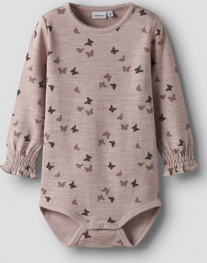 Wuppo Wo/Co Long Sleeve Body - Grå - Barn - Body - Ullbody