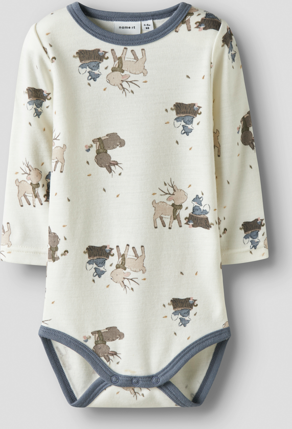 Willitus Wool Long Sleeve Body - Hvit - Barn - Body