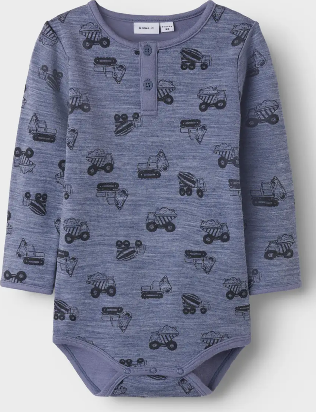 Wuppo Wo/Co Long Sleeve Body - Blå - Barn - Ullklær - Ullbody