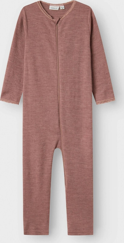 Wang Wool Needle Nightsuit Solid - Rosa - Barn - Pysjamas