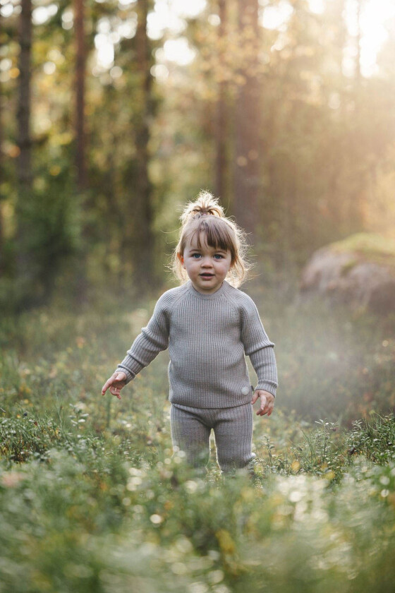 Bilde av Genser Ribb - Beige - Barn - Gensere - Ullgensere