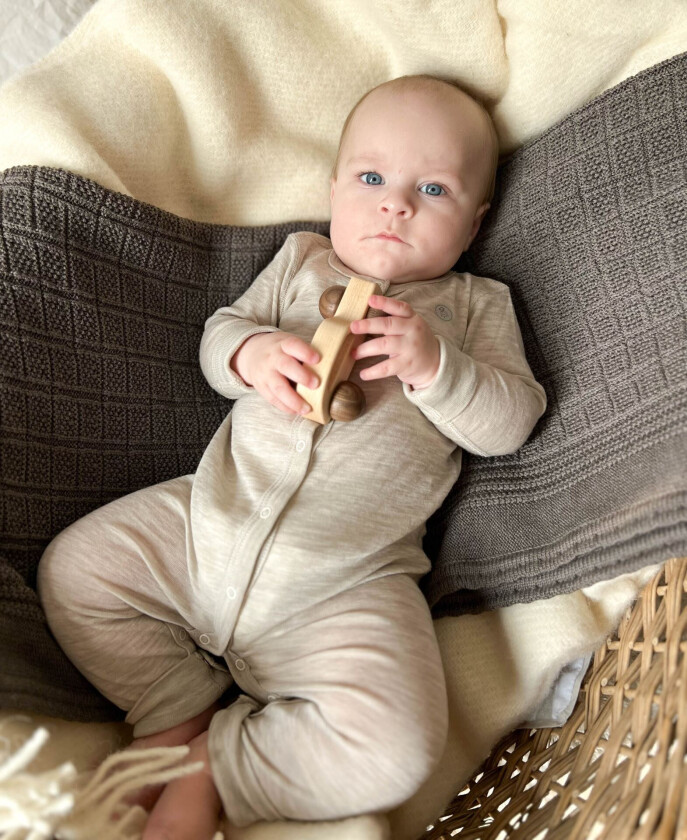 Ullpysj - Beige - Barn - Dress - Ulldress