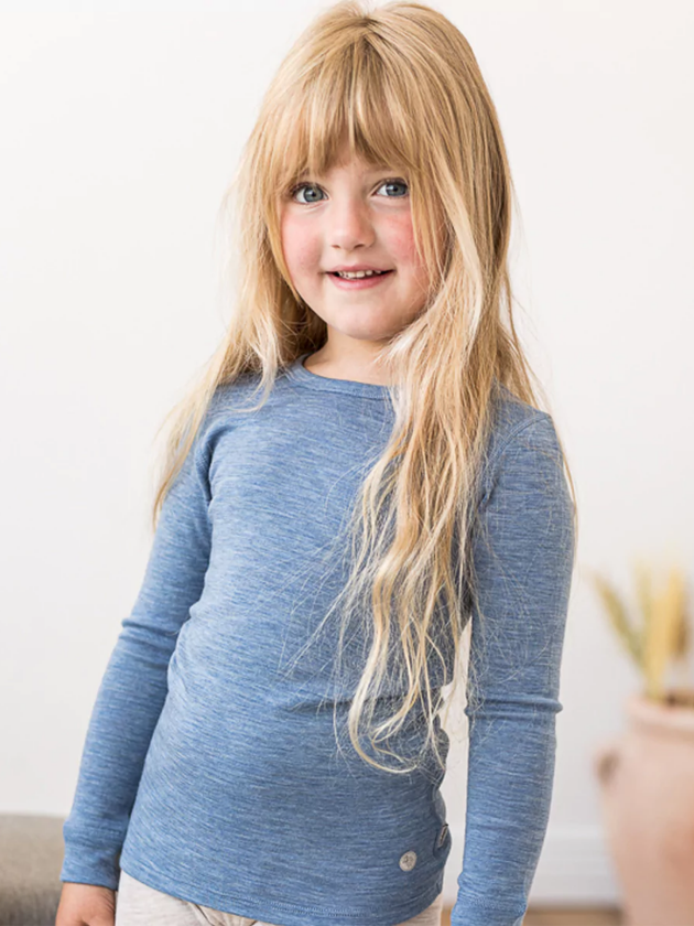 Ulltrøye - Blå - Barn - Ullundertøy - Ulltrøye