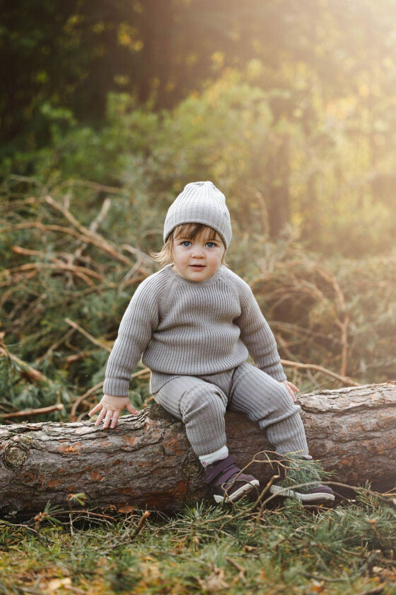 Bukse ribb - Beige - Barn - Bukser - Ullbukser