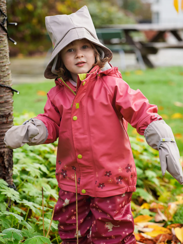 Regnsett Plask - Rød - Barn - Yttertøy