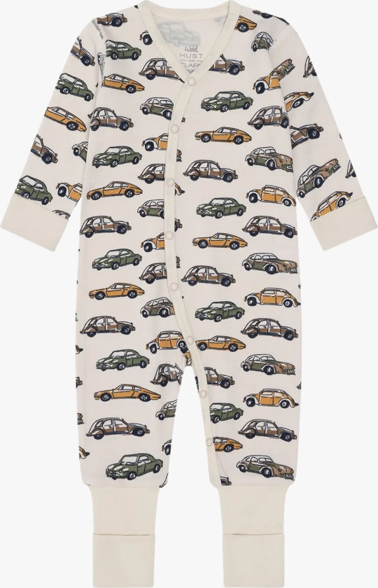 Mobi Cars - Beige - Barn - Ullklær - Ullbody