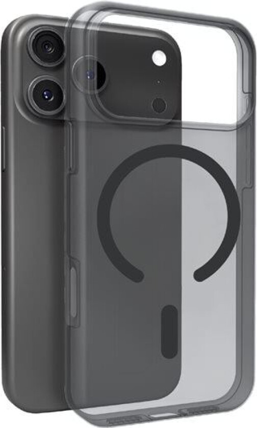 Daylight Magsafe-kompatibelt silikonetui for iPhone 17 Pro Max - gjennomsiktig svart