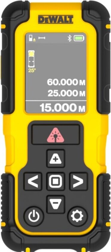 Avstandsmåler laser 60m dwht77200 nøyaktighet på +/-1,5mm på 10 meter