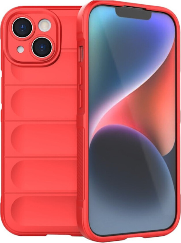 Deksel med mykt grep for iPhone 15 - Rød