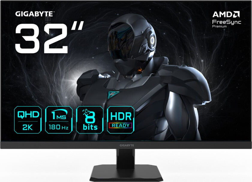 GS32QA QHD Gaming Skjerm - 32", 2560x1440, 180Hz, 1ms - Svart