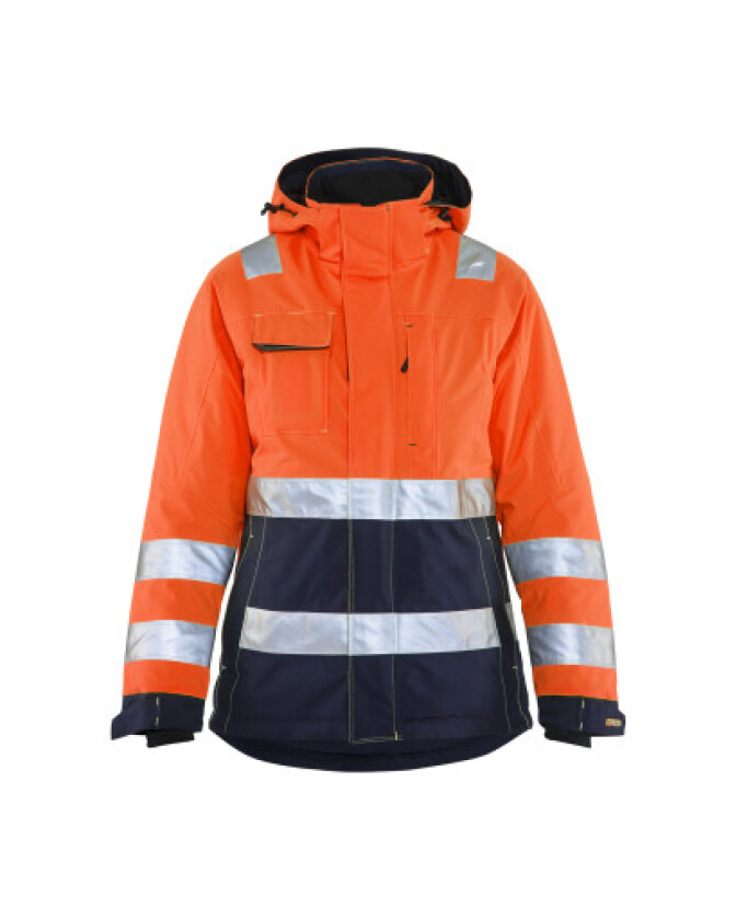 Kvinne high vis vinterjakke ora