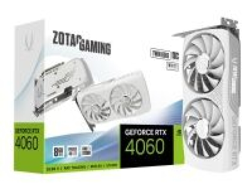 GeForce RTX 4060 Twin Edge OC White - 8GB GDDR6 RAM - Grafikkort