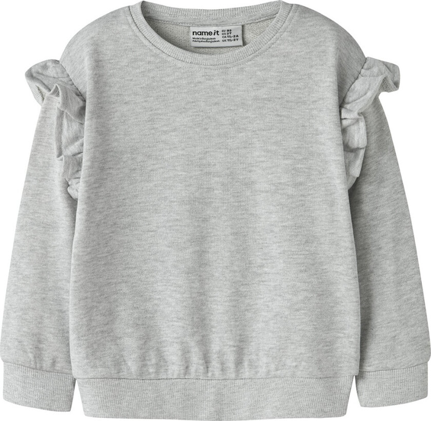 Collegegenser - NmfTilde - Light Grey Melange - - 2 år (92) - Collegegenser