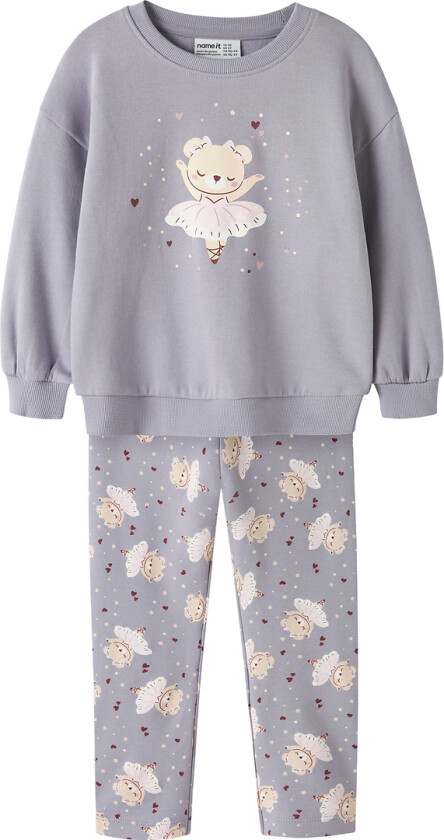 Collegegenser - NmfValona - Lavender Grå - - 2 år (92) - Collegegenser