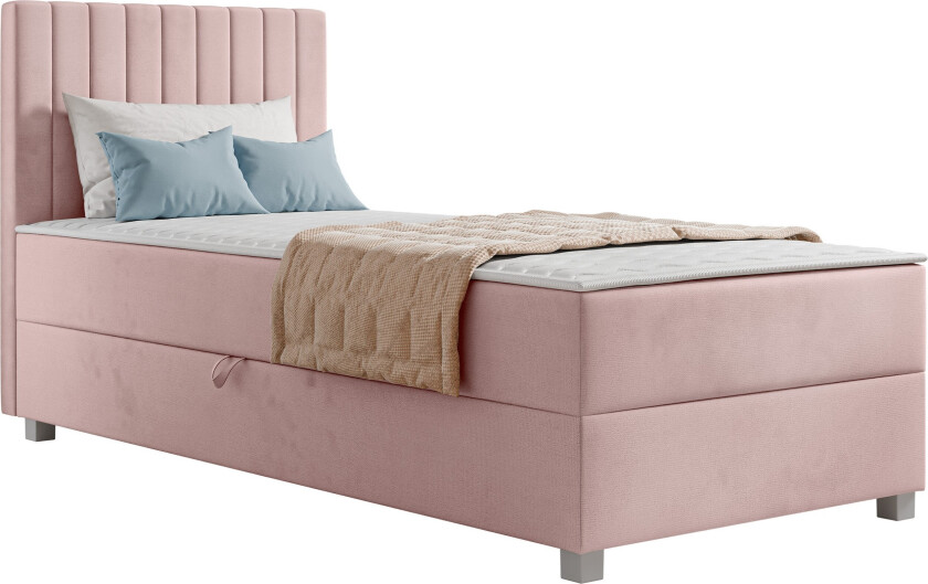 Veyran Sengepakke Kontinentalseng med Oppbevaring 90x200 cm - Rosa