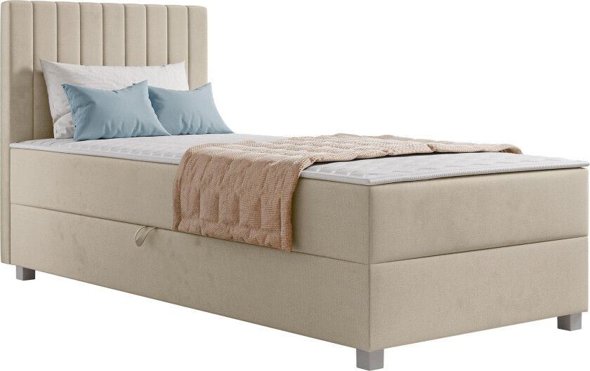 Veyran Sengepakke Kontinentalseng med Oppbevaring 90x200 cm - Beige