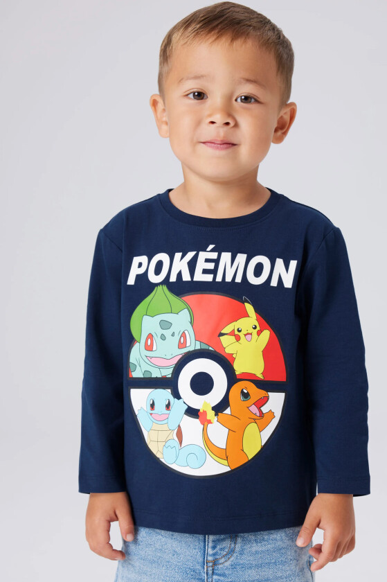 Nmmjuice Pokemon Ls Nreg Topbox Noos Sky - Navy - 122-128