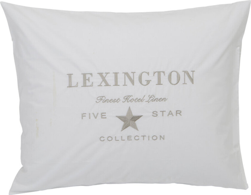 Hotel Embroidery White/Lt Beige Pillowcase - White - 50X70CM