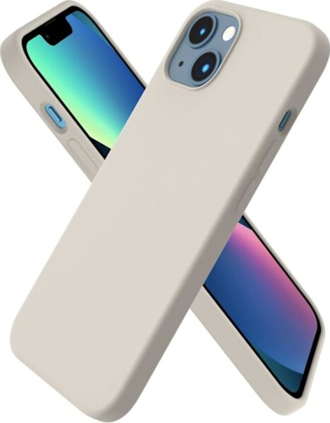 iPhone 13 Deksel, Flytende Silikondeksel for 6,1 Tommers iPhone 13, Ultratynt Deksel, Full Dekning Støtsikkert Beskyttende Mykt Deksel