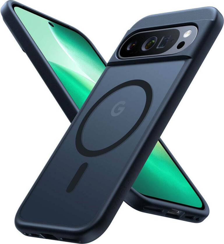 Google Pixel 9 Pro XL TORRAS Mat Deksel - MagSafe Kompatibel - Gjennomsiktig / Mørk Blå