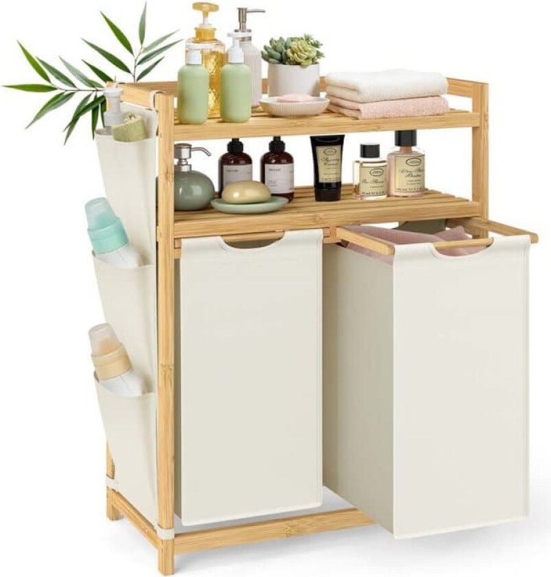 Skittentøyskurv, 63x33x98 cm, Krem