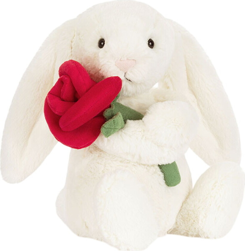 Kosedyr - 31x12 cm - Cream Bunny med Rose - - OneSize - Kosedyr