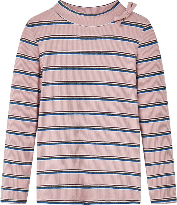 T-skjorte for barn med lange ermer lyserosa 128