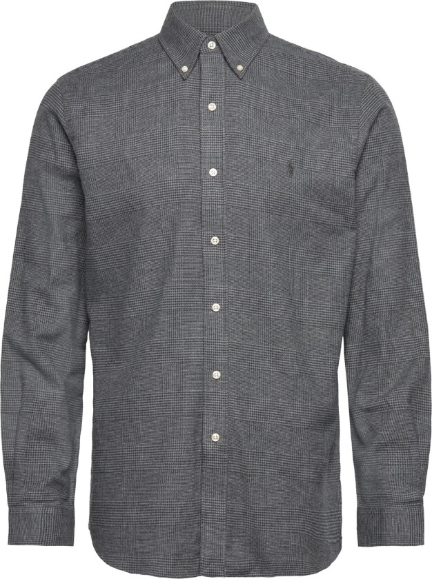 Custom Fit Plaid Performance Twill Shirt - Grey - M