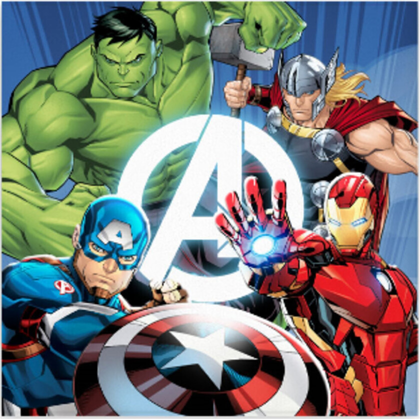 Bilde av Face Towel Avengers 100 - 30X30 Cm - Multi/patterned - 30X30CM