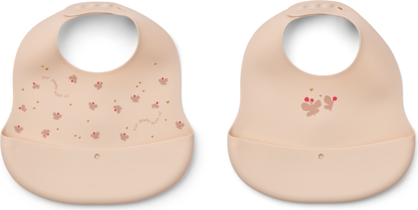 Ember Smekke Med Trykk 2-pakning Mini Mini Butterfly / Apple Blossom Mini Butterfly / Apple Blossom-One Size Rød One Size unisex