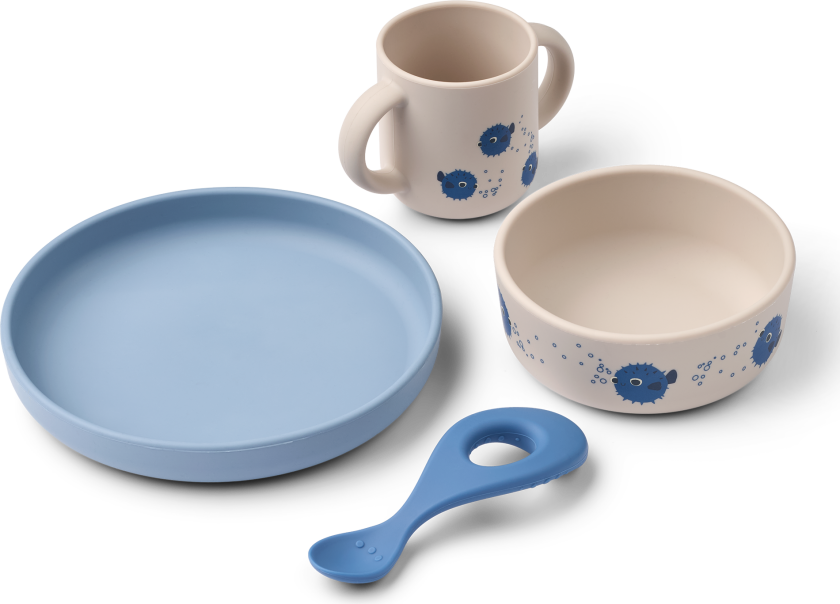 Vivi Servise Med Trykk Pufferfish / Sandy Pufferfish / Sandy-One Size Kremfarget One Size unisex