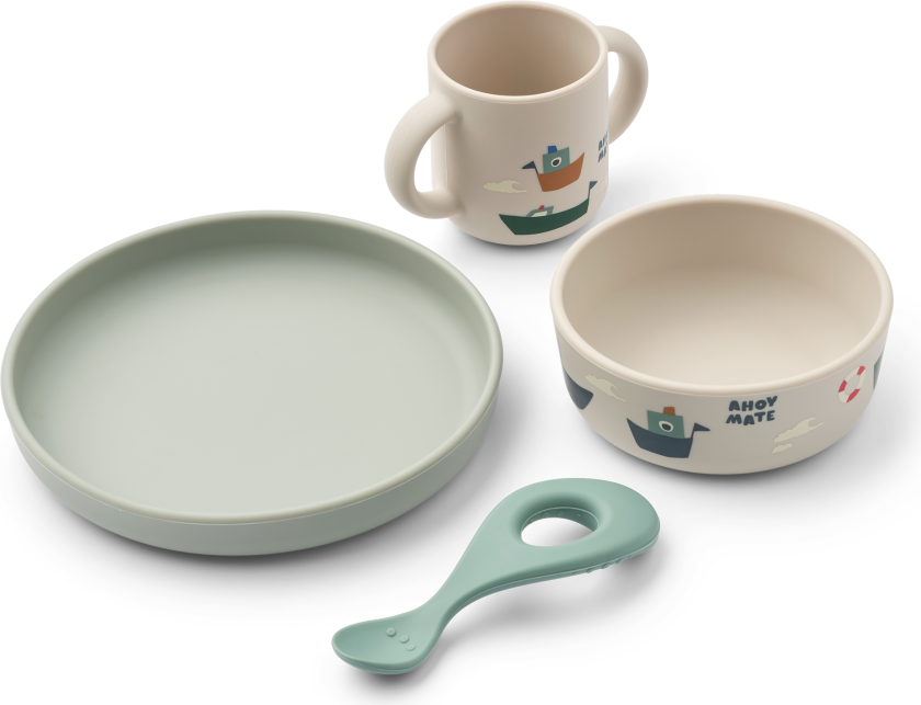 Vivi Servise Med Trykk Sailing / Sandy Sailing / Sandy-One Size Kremfarget One Size unisex