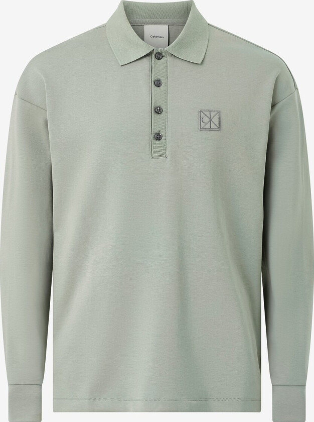 Collegegenser LS Double Face Rib Polo - Grønn