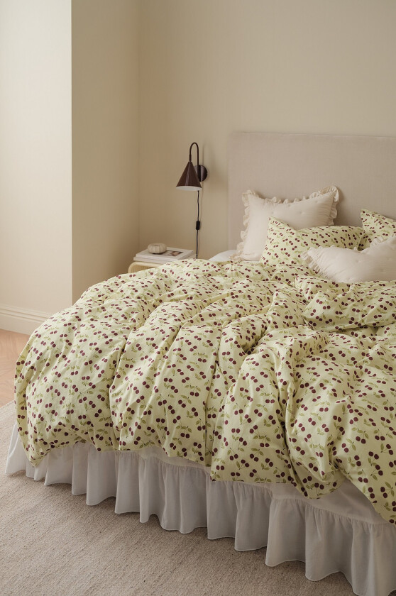 Sengesett Milly Fruit i bomull 2 eller 3 stykker - Grønn