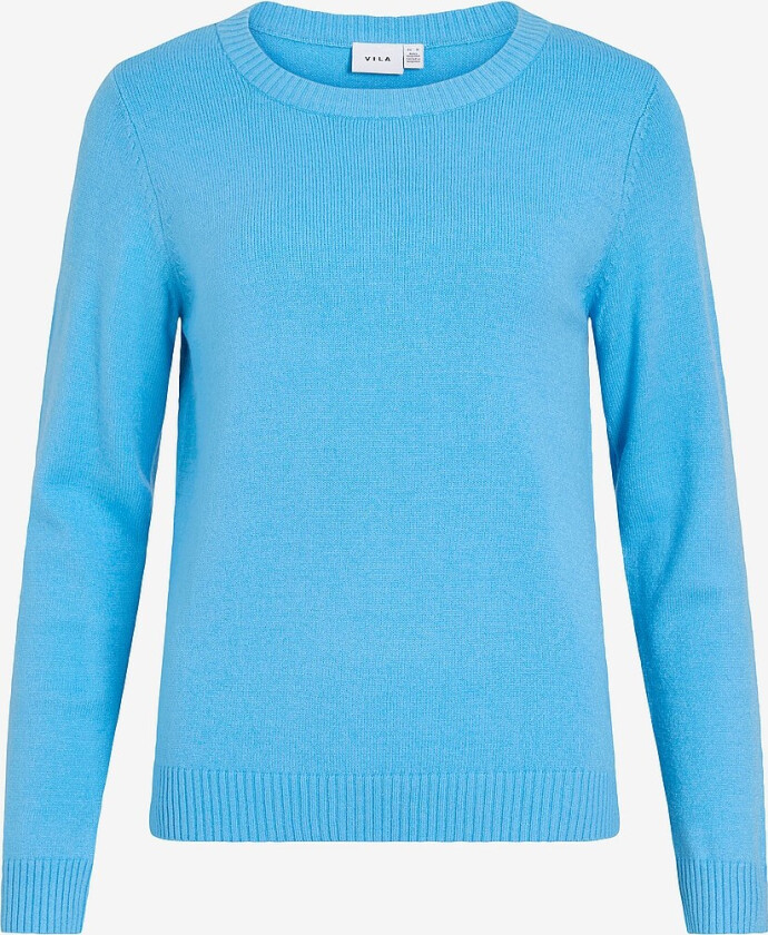 Pullover viRil L/s O-neck Knit Top - Blå