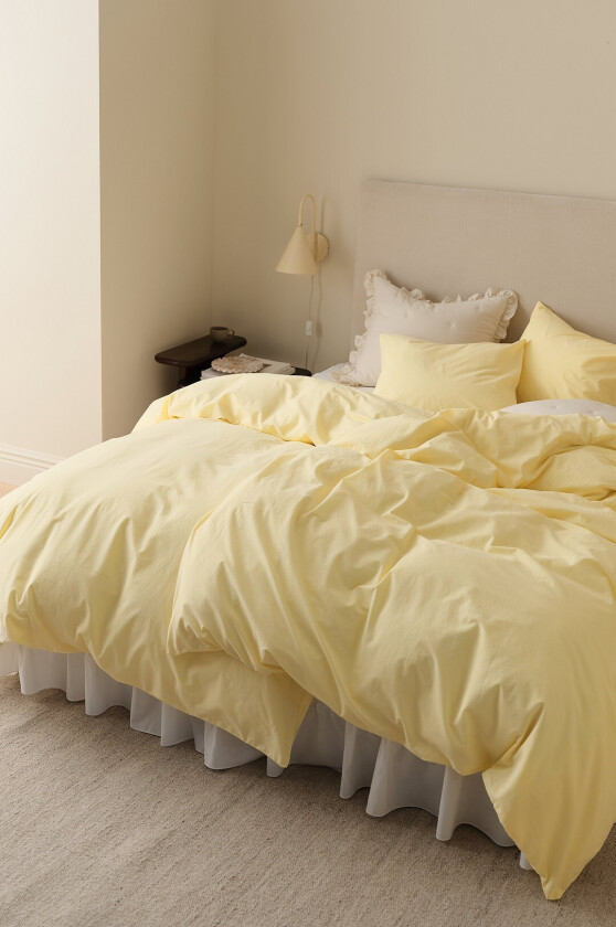 Sengesett Milly i bomull 2 eller 3 stykker - Gul