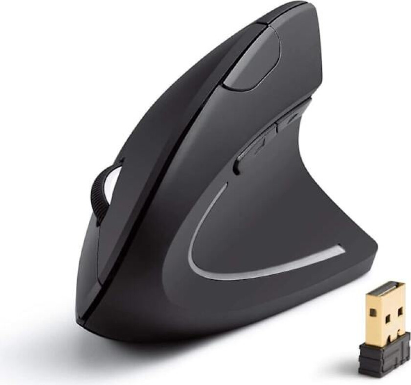 Anker 2.4g Trådløs Vertikal Ergonomisk Optisk Mus, 800 / 1200 / 1600 DPI, 5 Knapper For Laptop, Stasjonær PC