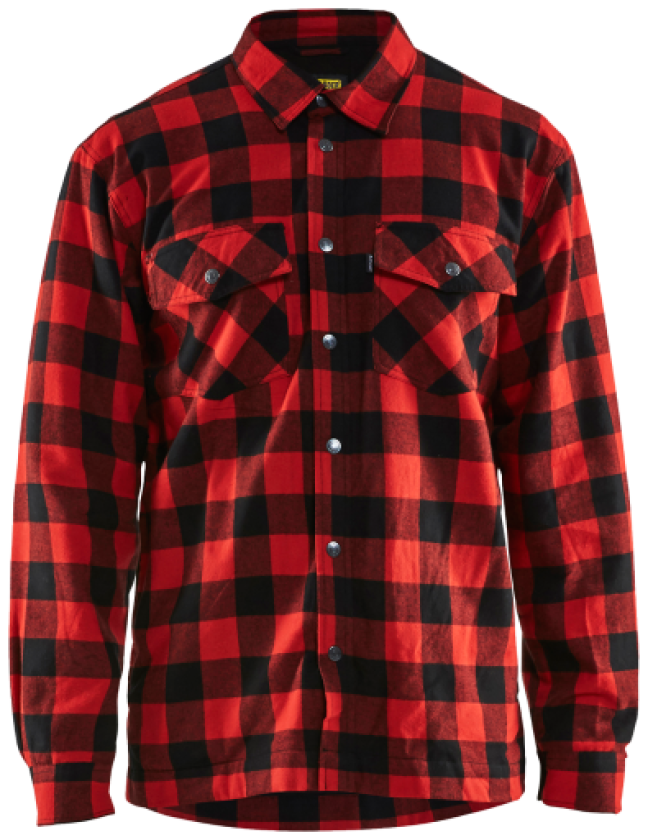 FORESTMAN'S SHIRT RØD MED FØR, RØD/SORT