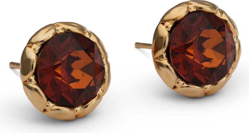 Miss Victoria stud earrings Smoked amber