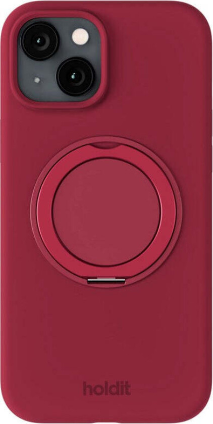 iPhone 16e / 15 Holdit Silikone Stand Deksel - Red Velvet